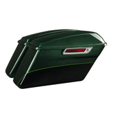 HR3 Deep Jade Pearl / Vivid Black Hard Saddlebags (Regular) For Harley Touring 14-23